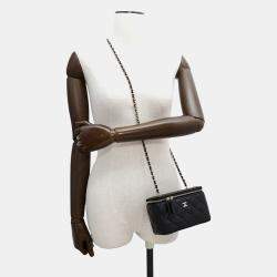 Chanel Matelasse Vanity Chain Black Caviar Leather Shoulder Bag 