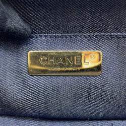 Pre Owned Chanel CC Logo Black Lambskin Crossbody Bag 