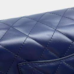 Chanel Matelasse Blue Calf Leather Full Flap Shoulder Bag 