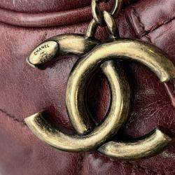  Chanel Matelasse Bordeaux Leather Bowling Bag 