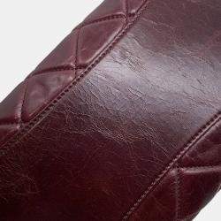  Chanel Matelasse Bordeaux Leather Bowling Bag 