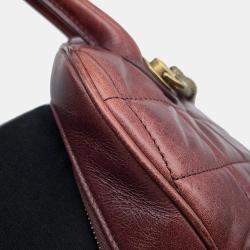  Chanel Matelasse Bordeaux Leather Bowling Bag 