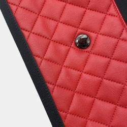 Pre Owned Chanel Matelasse Red/Black Lambskin Chain Shoulder Bag 