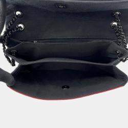 Pre Owned Chanel Matelasse Red/Black Lambskin Chain Shoulder Bag 