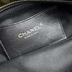 Chanel Mademoiselle Green Patent Leather Chain Bowling Bag