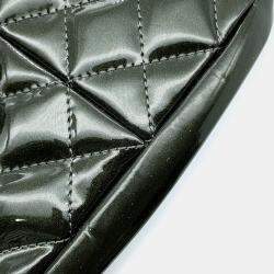 Chanel Mademoiselle Green Patent Leather Chain Bowling Bag