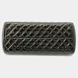 Chanel Mademoiselle Green Patent Leather Chain Bowling Bag