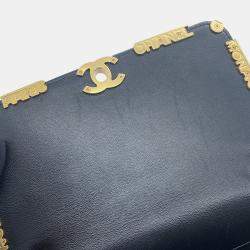 Chanel Matelasse Black Lambskin Chain Shoulder Bag 