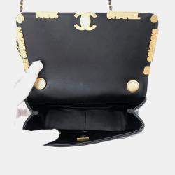 Chanel Matelasse Black Lambskin Chain Shoulder Bag 