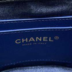 Pre Owned Chanel Matelasse Black Lambskin Chain Vanity Bag 