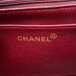 Pre Owned Chanel Diana Chain Black Lambskin Shoulder Bag 