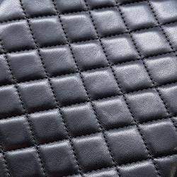 Pre Owned Chanel Matelasse Pearl CC Black Lambskin Logo Shoulder Bag