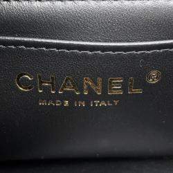 Chanel Mini Matelasse Black Lambskin Chain Flap Shoulder Bag