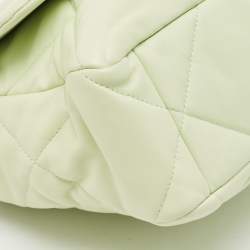 Chanel Mint Green Quilted Leather Large 19 Flap Bag