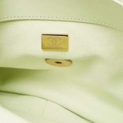 Chanel Mint Green Quilted Leather Large 19 Flap Bag