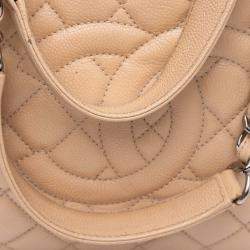 Pre Owned Chanel Beige Caviar Grand Shopping Tote