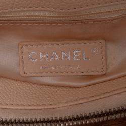 Pre Owned Chanel Beige Caviar Grand Shopping Tote