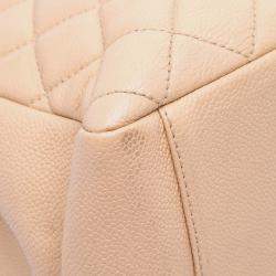 Pre Owned Chanel Beige Caviar Grand Shopping Tote