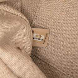 Chanel Beige/Grey Canvas Iliad Flap Clutch
