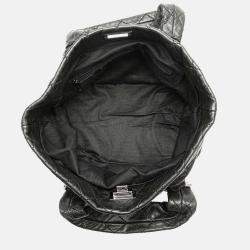 Pre Owned Chanel Black Small Reissue Lambskin 8 Knots Tote