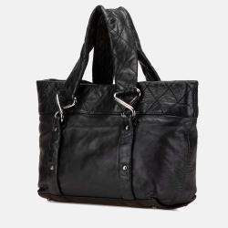 Pre Owned Chanel Black Small Reissue Lambskin 8 Knots Tote