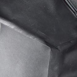 Pre Owned Chanel Black Calfskin Tote Chain Handbag