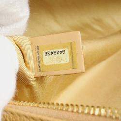 Chanel Bowling Beige Caviar Leather Top Handle Bag