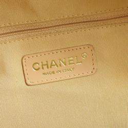 Chanel Bowling Beige Caviar Leather Top Handle Bag