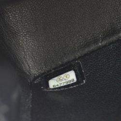 Pre Owned Chanel Classic Square Flap Mini Black Caviar Leather Shoulder Bag