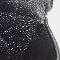 Chanel Diana Medium Black Caviar Leather Chain Shoulder Bag