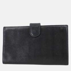Chanel Black Lambskin Long Wallet