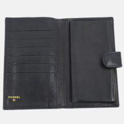 Chanel Black Lambskin Long Wallet