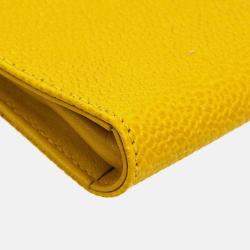 Chanel Timeless Yellow Caviar Leather Pochette Phone Case