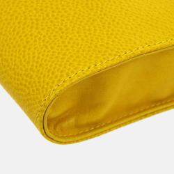 Chanel Yellow Calfskin Timeless Pochette Phone Case