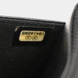 Chanel Black Calfskin Timeless WOC Shoulder Wallet Bag