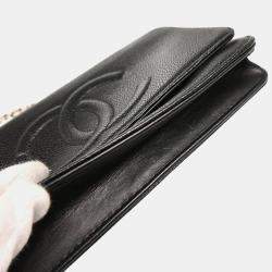Chanel Black Calfskin Timeless WOC Shoulder Wallet Bag
