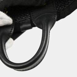 Chanel Deauville Black Straw Bucket Backpack