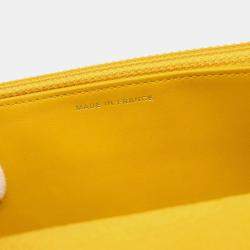 Chanel Yellow Calfskin Classic WOC Shoulder Wallet Bag