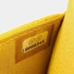 Chanel Yellow Calfskin Classic WOC Shoulder Wallet Bag