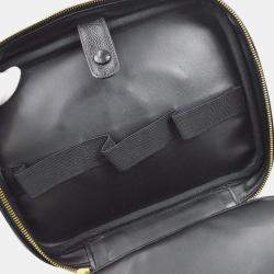 Chanel Vintage Timeless Zip Around Black Caviar Vanity Case 