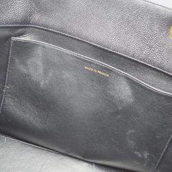 Pre Owned Chanel Interlocking CC Black Calfskin Tote Chain Bag