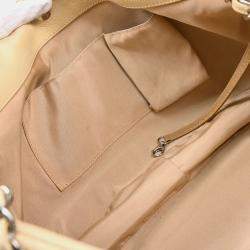 Pre Owned Chanel Interlocking CC Beige Calfskin Timeless Tote Bag