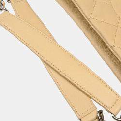 Pre Owned Chanel Interlocking CC Beige Calfskin Timeless Tote Bag