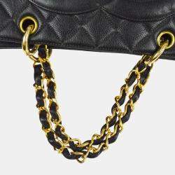 Pre Owned Chanel CC Timeless Black Calfskin Chain Tote Bag