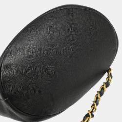 Pre Owned Chanel Deauville Black Caviar Leather Bucket Bag
