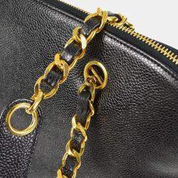 Chanel CC Timeless Black Calfskin Chain Shoulder Bag