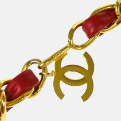 Chanel Vintage Red Lambskin Flap Belt Bag 