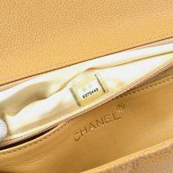 Chanel Kelly Beige Calfskin Leather Top Handle Bag
