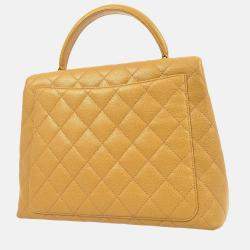 Chanel Kelly Beige Calfskin Leather Top Handle Bag