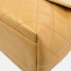Chanel Kelly Beige Calfskin Leather Top Handle Bag